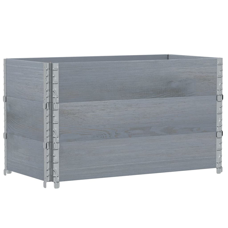 Load image into Gallery viewer, VidaXL Palletopzetranden 3 st 100x50 cm massief grenenhout grijs
