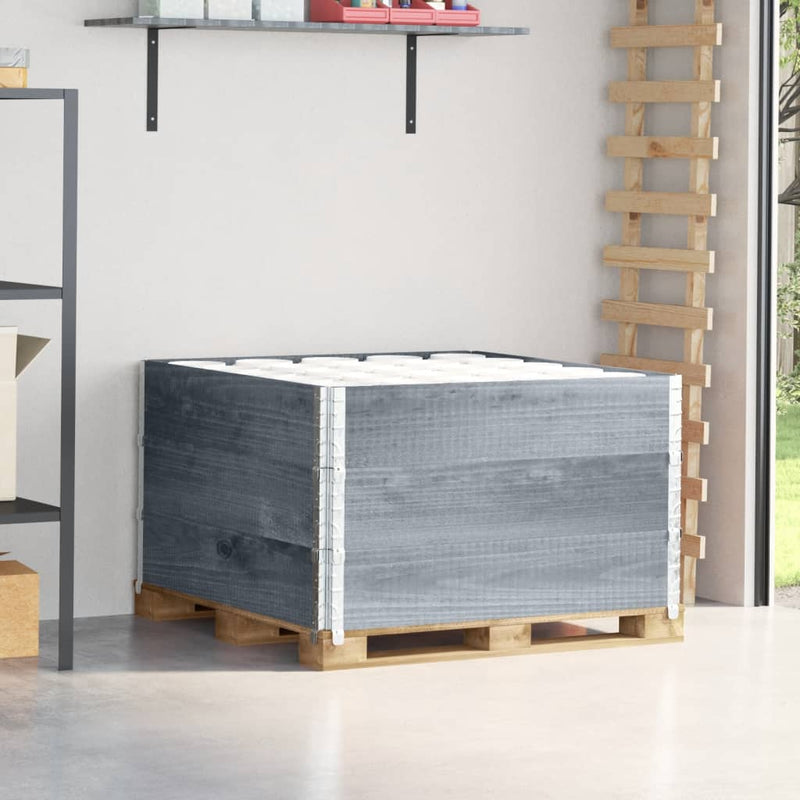 Load image into Gallery viewer, VidaXL Palletopzetranden 3 st 100x100 cm massief grenenhout grijs

