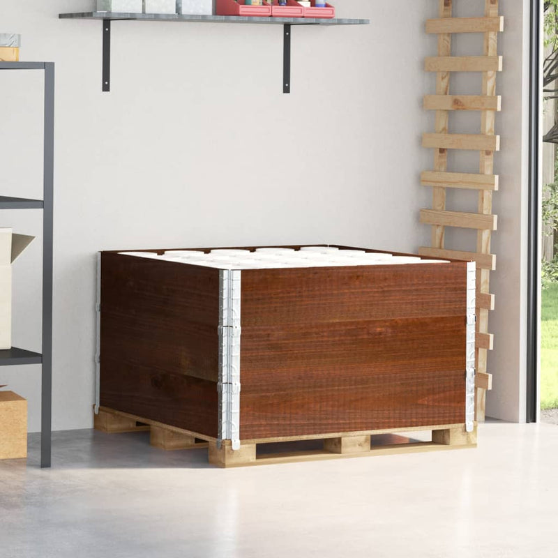 Load image into Gallery viewer, VidaXL Palletopzetranden 3 st 100x100 cm massief grenenhout bruin
