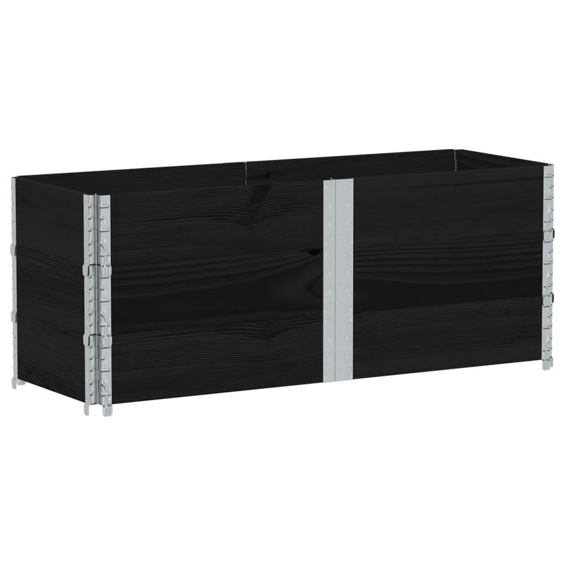 Load image into Gallery viewer, VidaXL Palletopzetranden 3 st 150x50 cm massief grenenhout zwart
