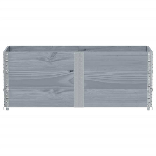 VidaXL Palletopzetranden 3 st 150x50 cm massief grenenhout grijs