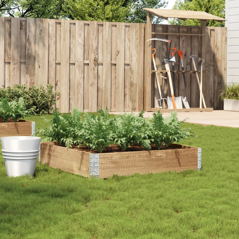 Load image into Gallery viewer, Vidaxl plantenbak 100x100 cm massief grenenhout
