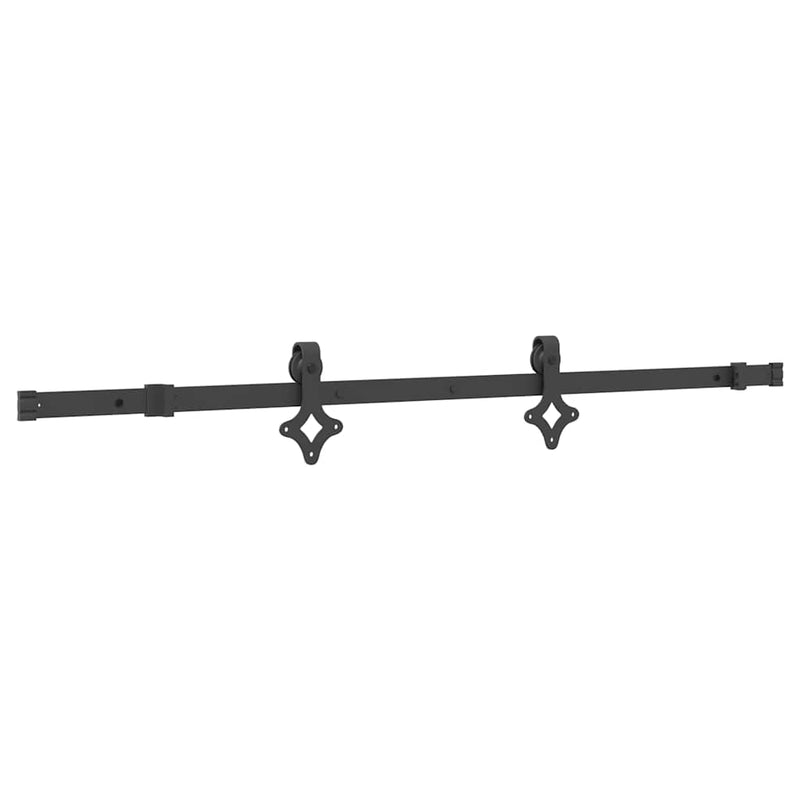 Load image into Gallery viewer, Vidaxl doos met onderdelen voor schuifdeur 152,5 cm staal zwart

