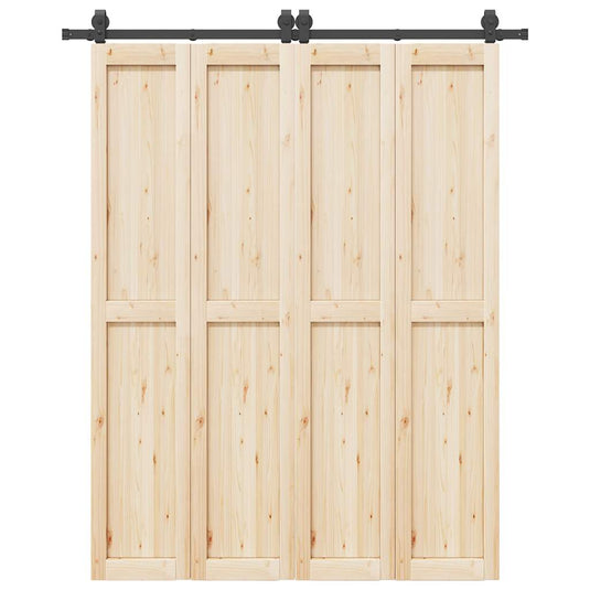 Vidaxl doos met onderdelen voor schuifdeur 183 cm staal zwart