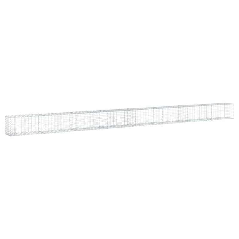 Load image into Gallery viewer, VidaXL Schanskorf 800x50x50 cm gegalvaniseerd ijzer zilverkleurig

