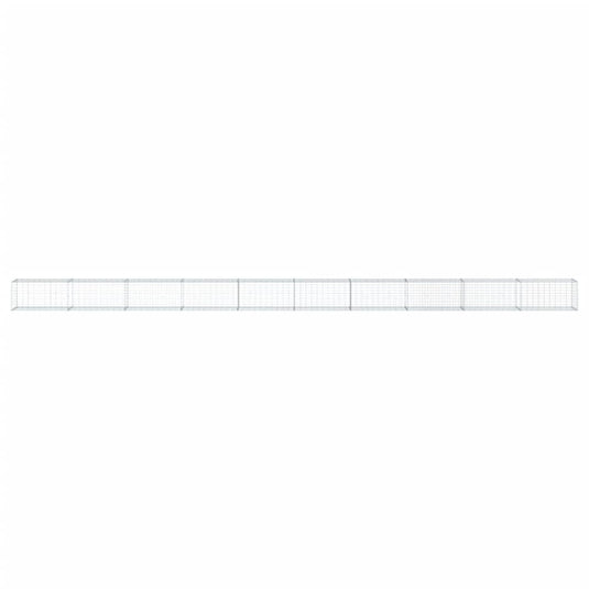 VidaXL Schanskorf 1000x50x50 cm gegalvaniseerd ijzer zilverkleurig