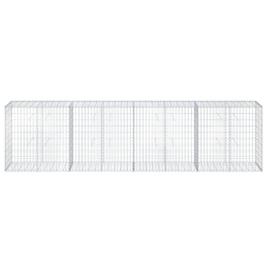 VidaXL Schanskorf 400x50x100 cm gegalvaniseerd ijzer zilverkleurig