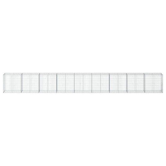 VidaXL Schanskorf 900x50x100 cm gegalvaniseerd ijzer zilverkleurig