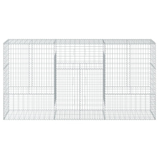 VidaXL Schanskorf 300x50x150 cm gegalvaniseerd ijzer zilverkleurig