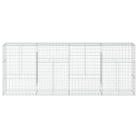 VidaXL Schanskorf 400x50x150 cm gegalvaniseerd ijzer zilverkleurig