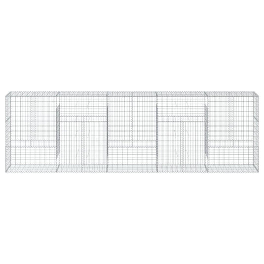 VidaXL Schanskorf 500x50x150 cm gegalvaniseerd ijzer zilverkleurig