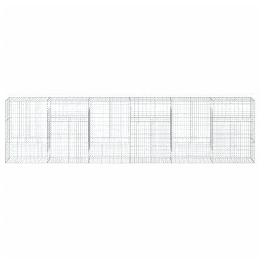 VidaXL Schanskorf 600x50x150 cm gegalvaniseerd ijzer zilverkleurig