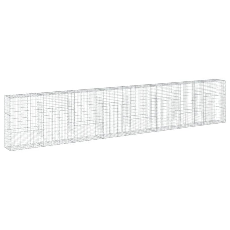 Load image into Gallery viewer, VidaXL Schanskorf 800x50x150 cm gegalvaniseerd ijzer zilverkleurig
