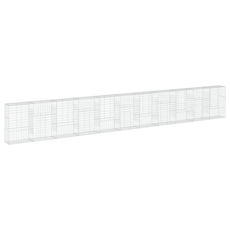 Load image into Gallery viewer, VidaXL Schanskorf 1100x50x150 cm gegalvaniseerd ijzer zilverkleurig
