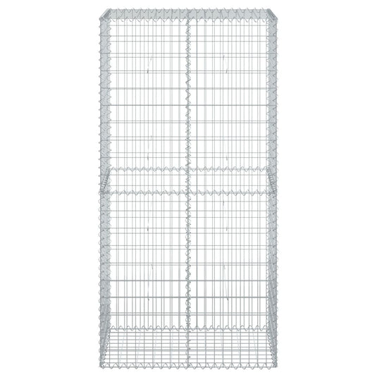 Vidaxl schanskorf 100x50x200 cm gegalvaniseerd ijzer zilverkleurig