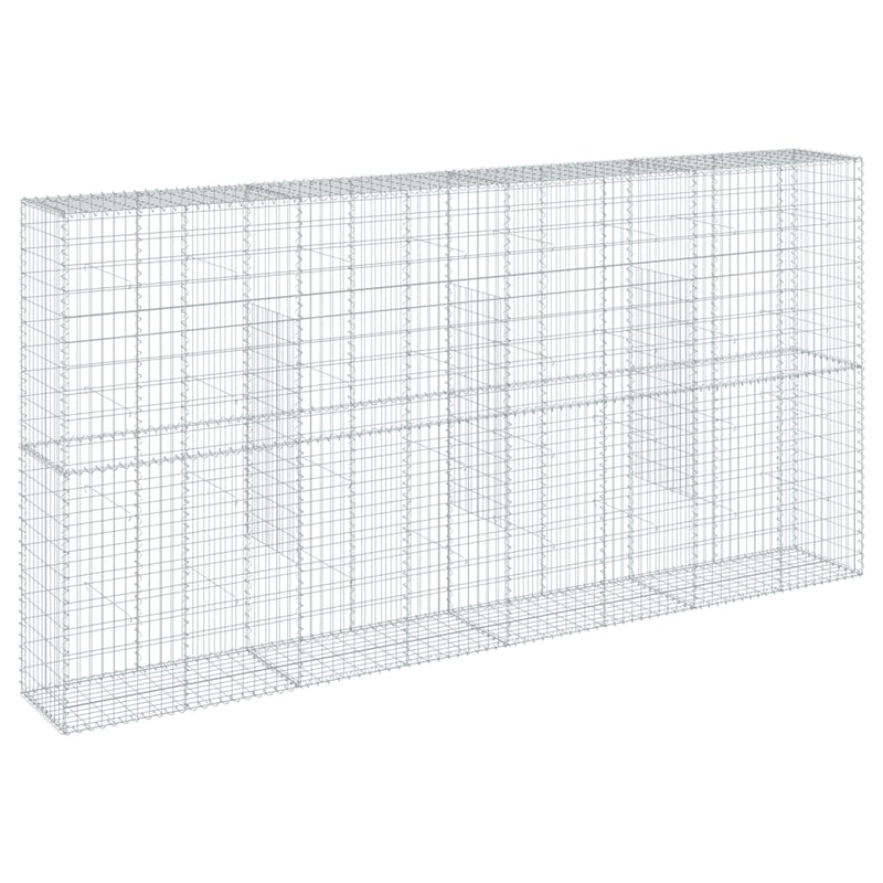 Load image into Gallery viewer, VidaXL Schanskorf 400x50x200 cm gegalvaniseerd ijzer zilverkleurig
