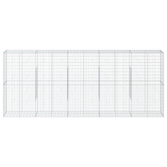 VidaXL Schanskorf 500x50x200 cm gegalvaniseerd ijzer zilverkleurig