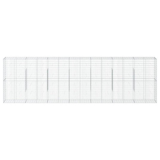 VidaXL Schanskorf 700x50x200 cm gegalvaniseerd ijzer zilverkleurig