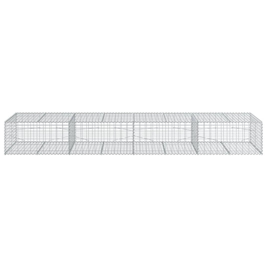 VidaXL Schanskorf 400x100x50 cm gegalvaniseerd ijzer zilverkleurig