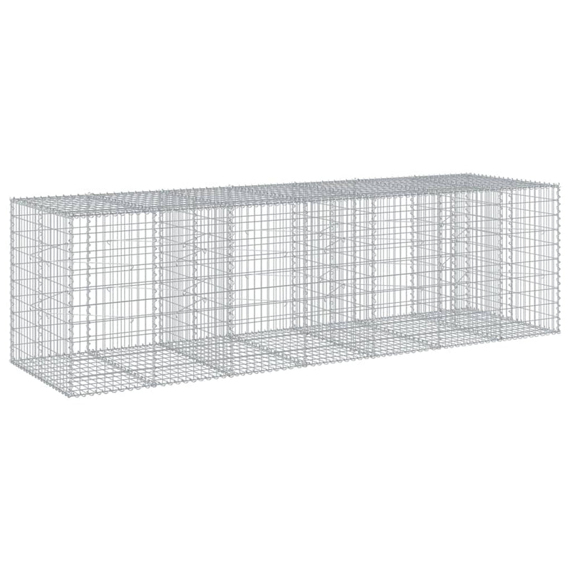 Load image into Gallery viewer, VidaXL Schanskorf 350x100x100 cm gegalvaniseerd ijzer zilverkleurig
