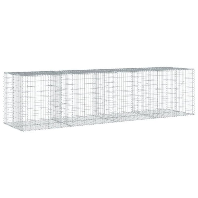 Load image into Gallery viewer, VidaXL Schanskorf 400x100x100 cm gegalvaniseerd ijzer zilverkleurig
