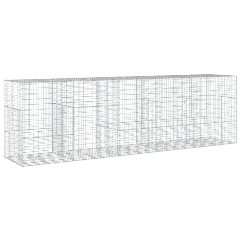 Load image into Gallery viewer, VidaXL Schanskorf 500x100x150 cm gegalvaniseerd ijzer zilverkleurig
