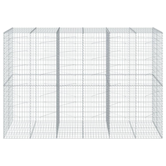 VidaXL Schanskorf 300x100x200 cm gegalvaniseerd ijzer zilverkleurig