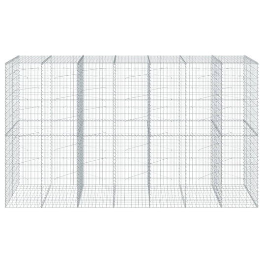 VidaXL Schanskorf 350x100x200 cm gegalvaniseerd ijzer zilverkleurig