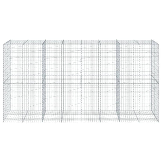 VidaXL Schanskorf 400x100x200 cm gegalvaniseerd ijzer zilverkleurig