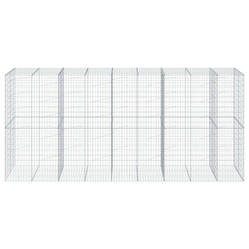 Load image into Gallery viewer, VidaXL Schanskorf 450x100x200 cm gegalvaniseerd ijzer zilverkleurig
