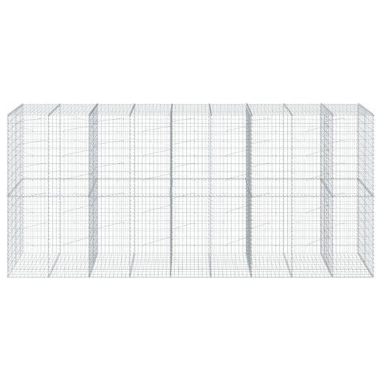 VidaXL Schanskorf 450x100x200 cm gegalvaniseerd ijzer zilverkleurig