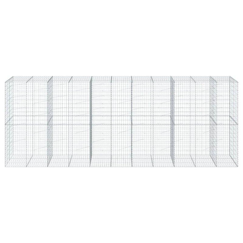 Load image into Gallery viewer, VidaXL Schanskorf 550x100x200 cm gegalvaniseerd ijzer zilverkleurig
