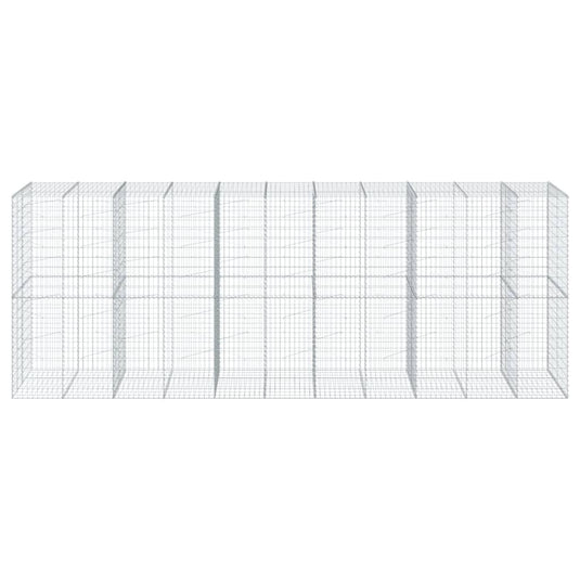 VidaXL Schanskorf 550x100x200 cm gegalvaniseerd ijzer zilverkleurig