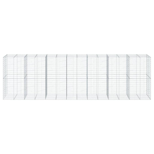 VidaXL Schanskorf 700x100x200 cm gegalvaniseerd ijzer zilverkleurig