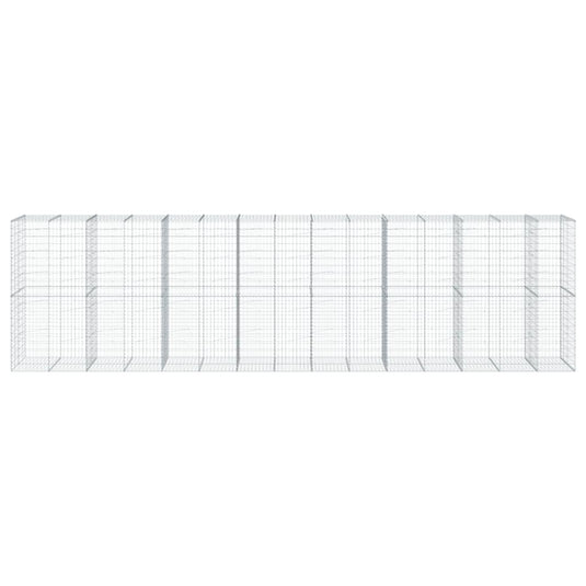 VidaXL Schanskorf 750x100x200 cm gegalvaniseerd ijzer zilverkleurig