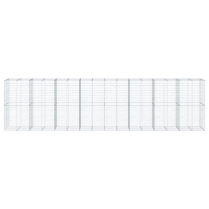 Load image into Gallery viewer, VidaXL Schanskorf 800x100x200 cm gegalvaniseerd ijzer zilverkleurig
