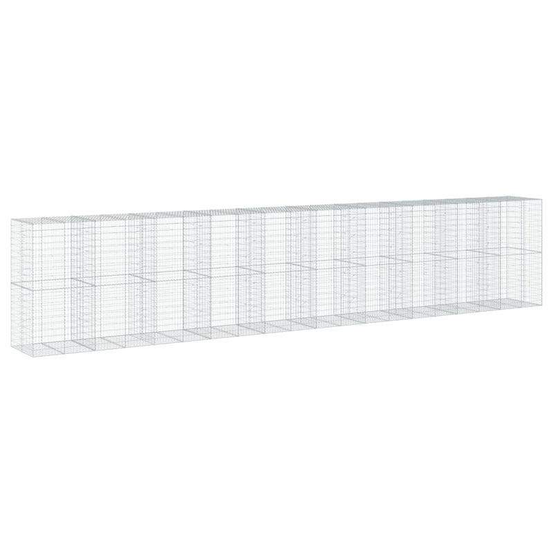 Load image into Gallery viewer, VidaXL Schanskorf 1000x100x200 cm gegalvaniseerd ijzer zilverkleurig
