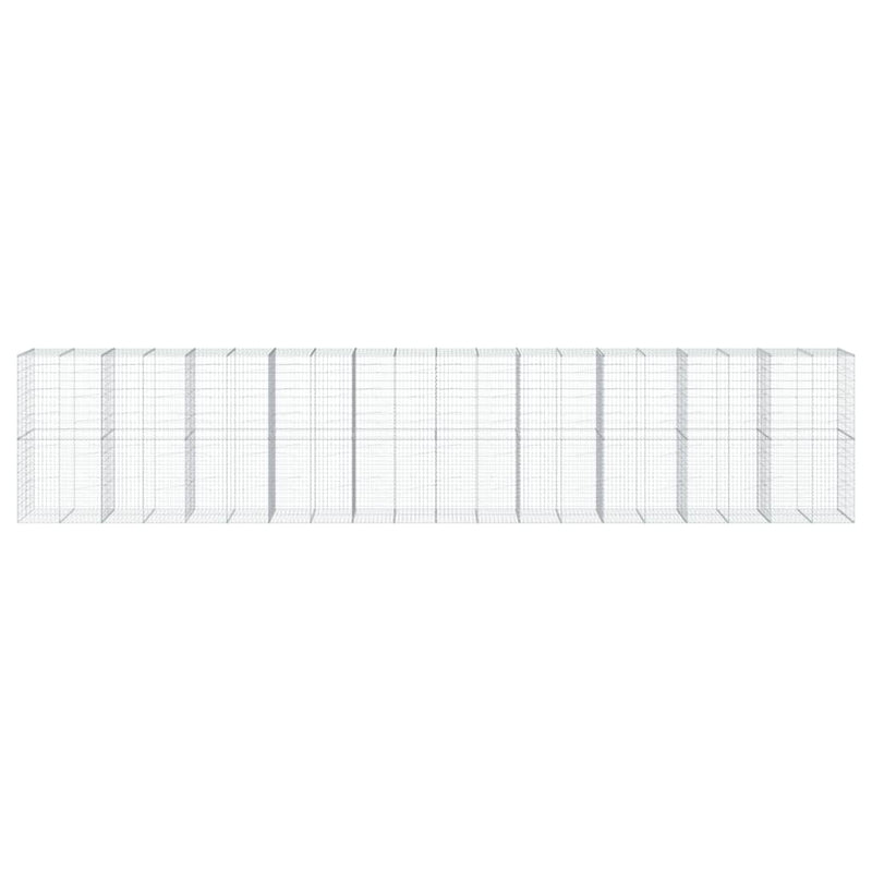 Load image into Gallery viewer, VidaXL Schanskorf 1000x100x200 cm gegalvaniseerd ijzer zilverkleurig
