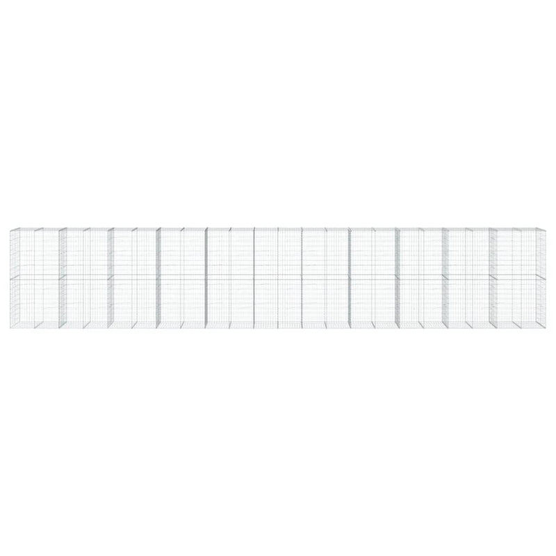 Load image into Gallery viewer, VidaXL Schanskorf 1100x100x200 cm gegalvaniseerd ijzer zilverkleurig
