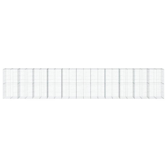 VidaXL Schanskorf 1100x100x200 cm gegalvaniseerd ijzer zilverkleurig