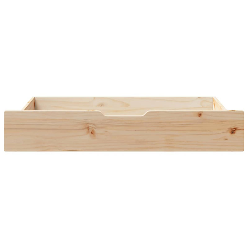 Load image into Gallery viewer, Vidaxl bedlades 2 st met wieltjes 95x55x17 cm massief grenenhout
