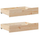 Vidaxl bedlades 2 st met wieltjes 85x55x17 cm massief grenenhout