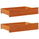 Vidaxl bedlades 2 st 85x55x17 massief grenenhout wasbruin