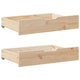 Vidaxl bedlades 2 st met wieltjes 80x55x17 cm massief grenenhout