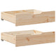 Vidaxl bedlades 2 st met wieltjes 75x55x17 cm massief grenenhout