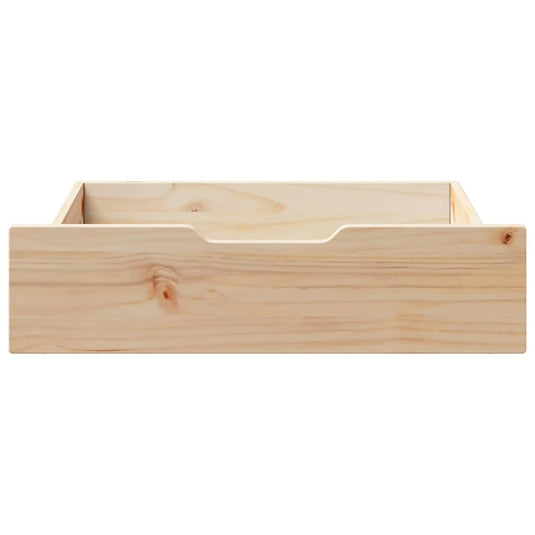Vidaxl bedlades 2 st met wieltjes 65x55x17 cm massief grenenhout