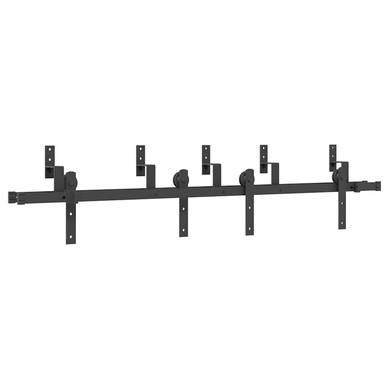 Load image into Gallery viewer, Vidaxl doos met onderdelen voor schuifdeur 183 cm staal zwart
