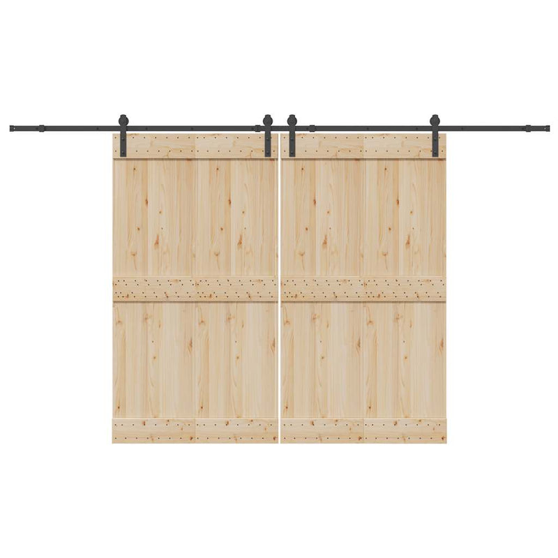 Load image into Gallery viewer, Vidaxl doos met onderdelen voor schuifdeur 366 cm staal zwart
