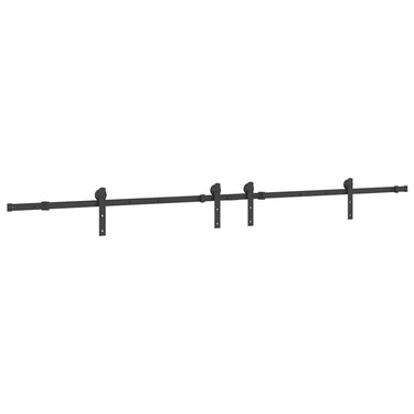 Vidaxl doos met onderdelen voor schuifdeur 427 cm staal zwart