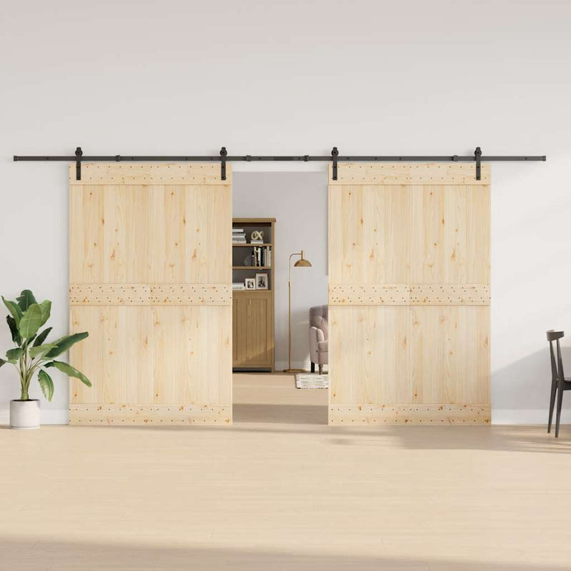 Load image into Gallery viewer, Vidaxl doos met onderdelen voor schuifdeur 427 cm staal zwart
